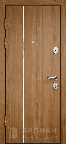 Фото №2 «Дверь с отделкой панели под орех с терморазрывом для коттеджа №23»